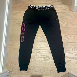 Kappa Women’s jogger sweatpants, black, size S